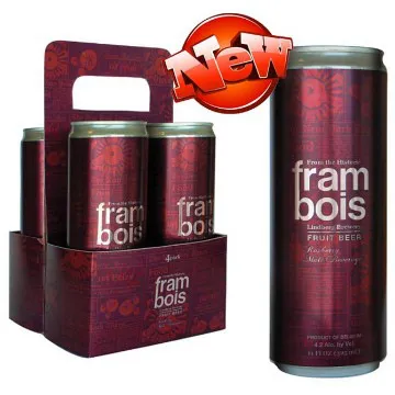 Dark red color paper box for beer packaging
