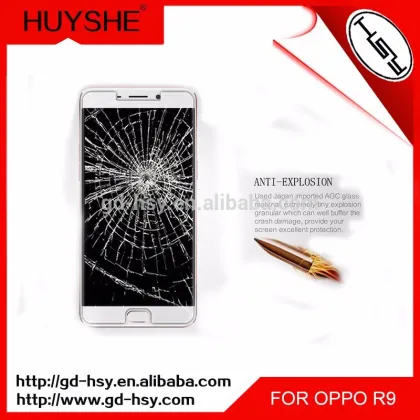 HUYSHE Mobile Phone Accessories for OPPO R9 Anti-explosion 0.3mm ThicknessTempered Glass Screen Protector