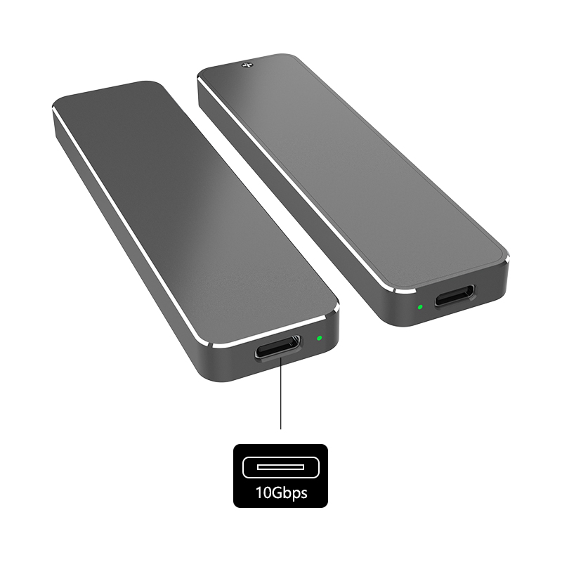 Portátil M.2 NVME para SSD Transferência de dados do gabinete