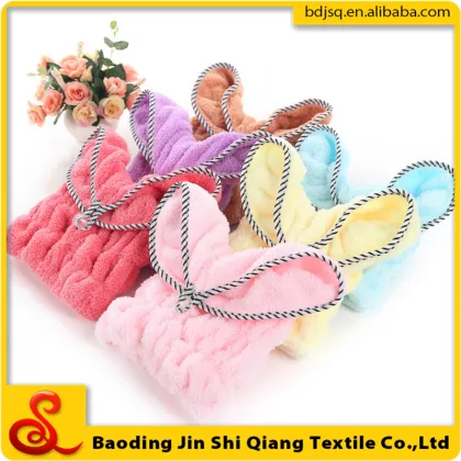 The new beautiful color coral fleece dry hair cap bath cap
