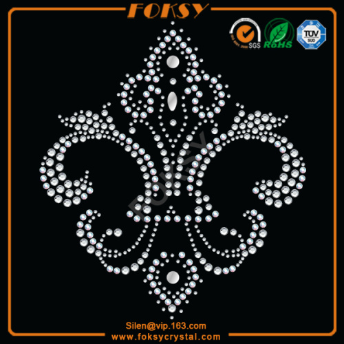 Fleur De Lis iron on crystal appliques