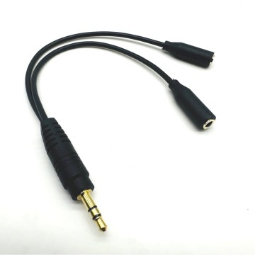 DC supply splitter cable TRS female jacks plug