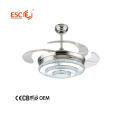 Gold invisible crystal remote cooling ceiling fan lights