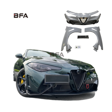 Alfa Romeo Giulia Koolstofvezel Wide-Body Front Bumper en Fender GTAM Style Kit