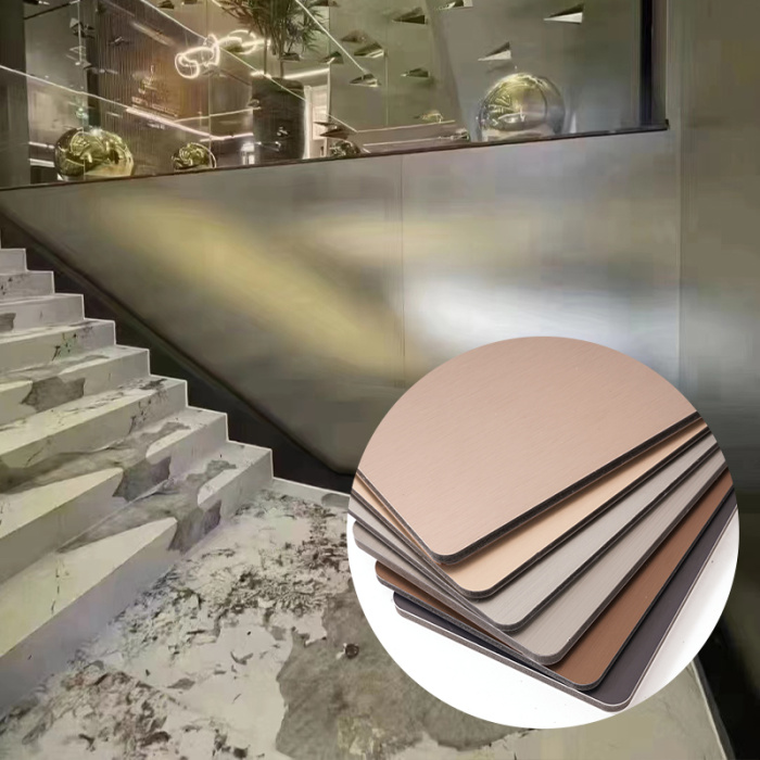 วัสดุก่อสร้างแผ่นผนังตกแต่งแผ่นโลหะ PET