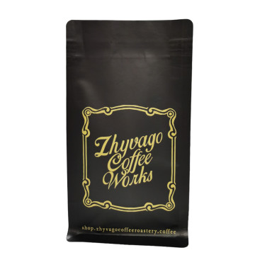 Printed colorful custom coffee zipper bag with valve