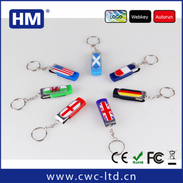 customized flag swivel usb flash drives with keychain
