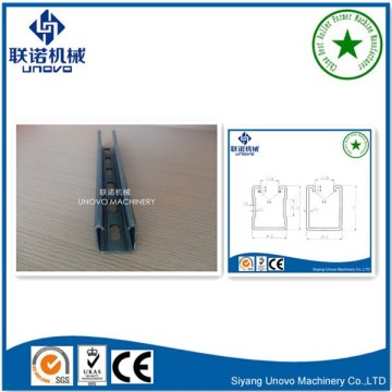 Perforated steel profile strut channel