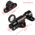 OOTDTY Black Window Gate Security Pull Ring Spring Bounce Door Bolt Aluminum Alloy Latch Lock