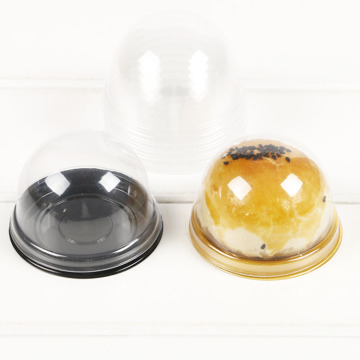 Round dome single transparent plastic cake box