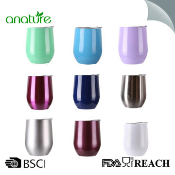 9OZ Simple Insulated Stainless Steel Wine Tumbler