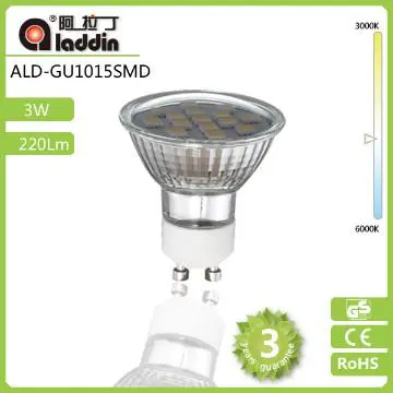 3W GU10 down light with glass cover
