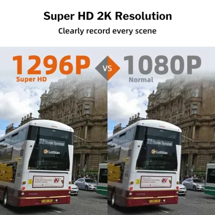 4K+1080P 4Inch 170 Degree Dual Front and Rear 360 Degree Car Dash Cam