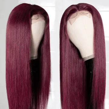 Yeswigs Hd Full 99J 27 30 Lace Frontal Wig Straight Raw Brazilian Virgin Human Hair Lace Front Wig For Black Women Human Hair