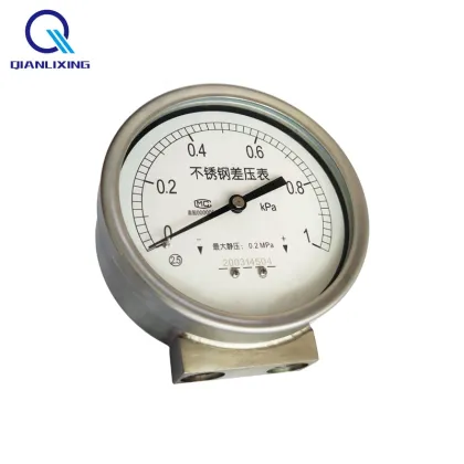 Bellows Capsule Type Micro Pressure Measuring Instruments - Stainless Steel Gas Differential Pressure Gauge Manufacturing