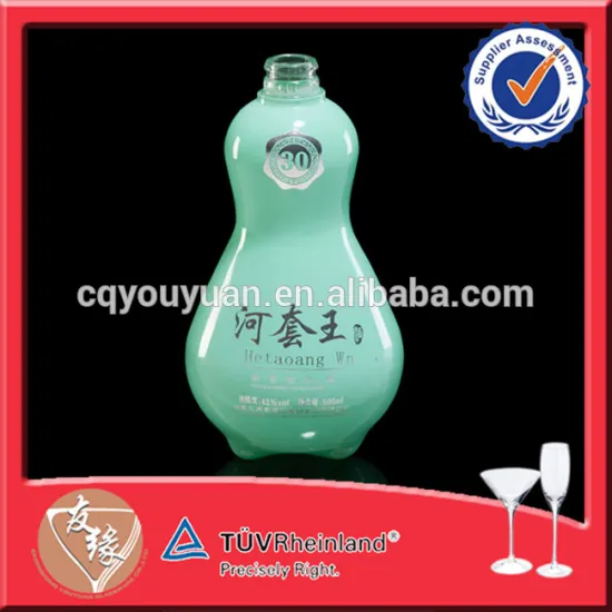 Untique Shaped Bottles Spray Alcohol Glass Bottle 500ML