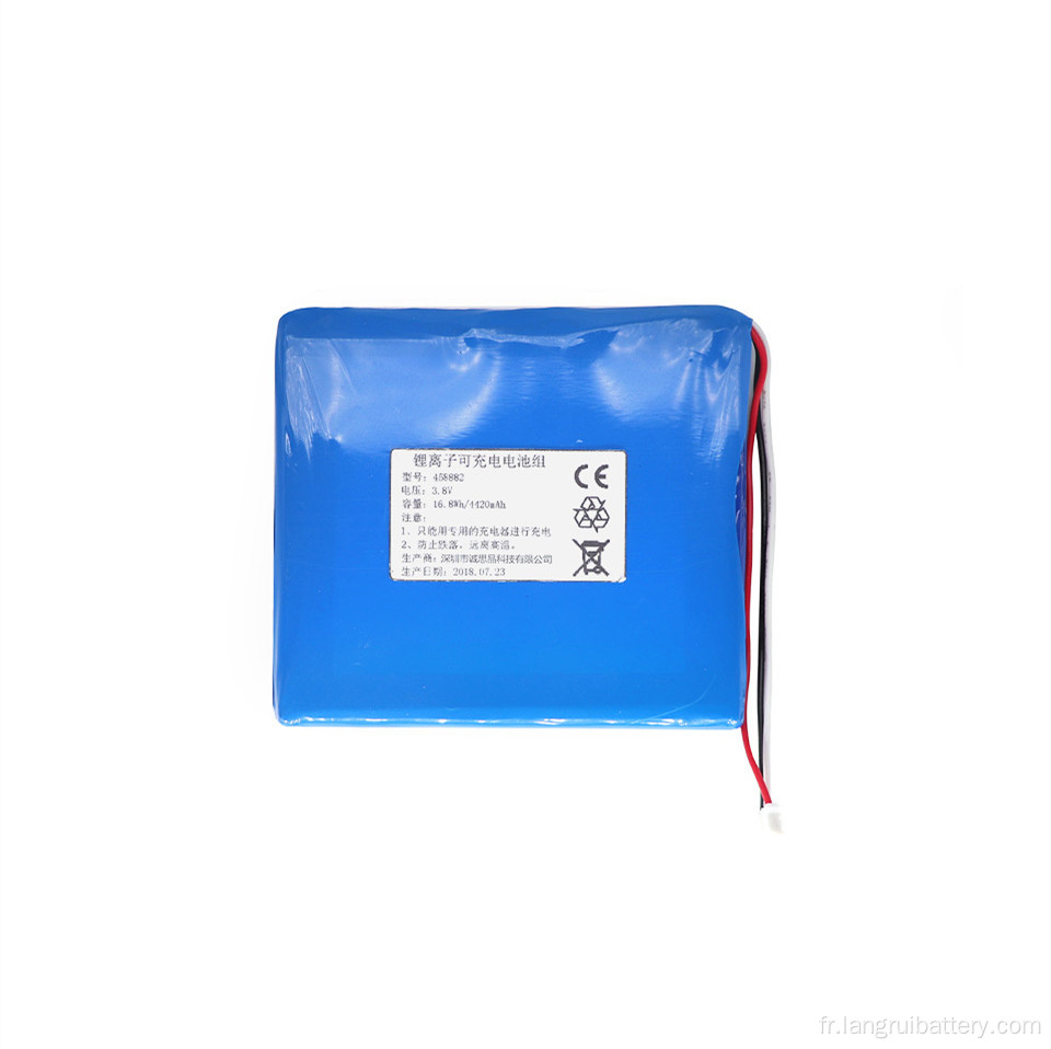 OEM Lithium Rechargeable 458882 3,7 V Batterie 4420mAh 4500mAh Batterie standard, batterie rechargeable 3,7 V Tension nominale CSIP