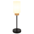 Modern Matte Black Wooden LED Desk Lamp