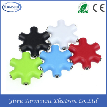 Smartphone earphone splitter for music share Multi Connector Music Earphone Splitter