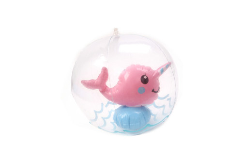 Φουσκωτή μπάλα παραλία με 3D ζώο μέσα