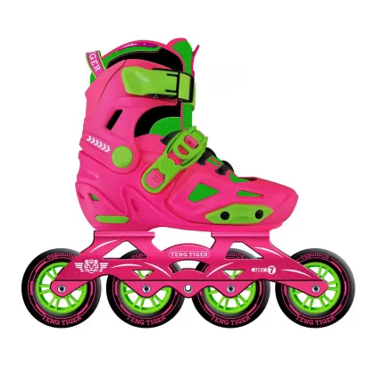 Pro Hard Boot 3 Big Wheel 110mm Junior Freestyle Skates: Outdoor Urban Roller Skates for Kids