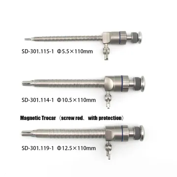 Reusable bladeless magnetic trocar with screw