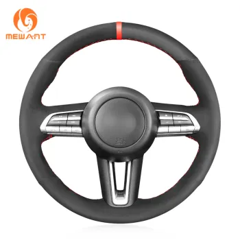 Custom Soft Suede Steering Wheel Cover for Mazda CX-30, CX30, Mazda 3 Axela (2019-2020)