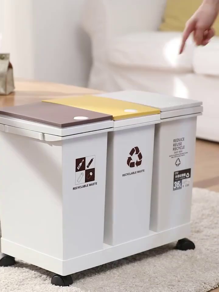 Heavy Duty Waste Bin with Lid for Kitchen and Living Room