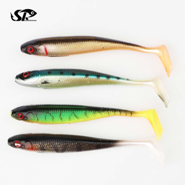 3D Eye Simulation Soft Bait Duck Palm Tail Swimbait Lure for Bass Fishing