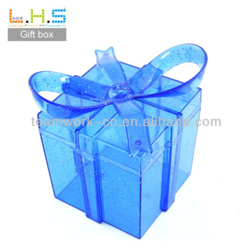 Colorful plastic bow tie gift box small gift boxes for sale