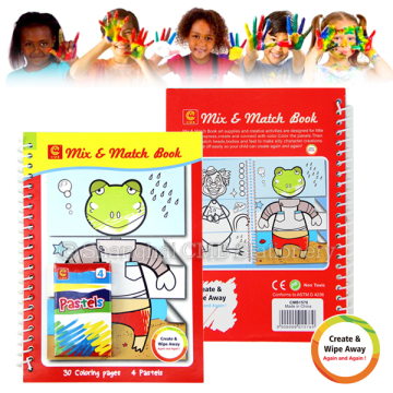 New design cheap caryon coloring filling kid book