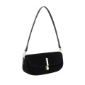 Elegant Companion Classic Leather Baguette Bag