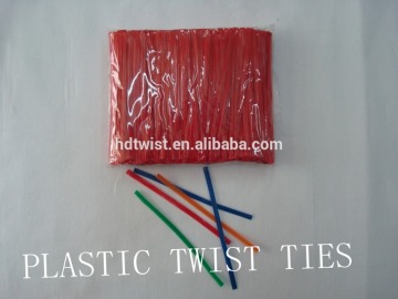 10cm white PE pre-cut/gang/spool twist ties for bag/spool PE for machine