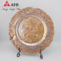 Eco-friendly 13 inch circle glass charger plates