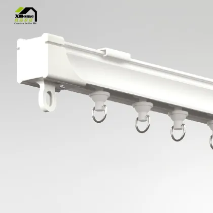 Aluminum Alloy Curtain Track, Thickened Heavy-duty Silent Pulley Curtain Rod and Slide Rail Accessories