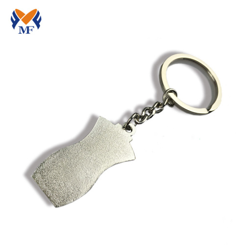 Metal custom shape hard enamel keyring