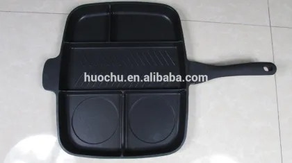 5 five section division grill pan