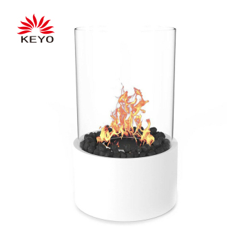 Stainless Steel White Round Table Top Fire Pit Wholesale Fireplaces Bioethanol Fireplace