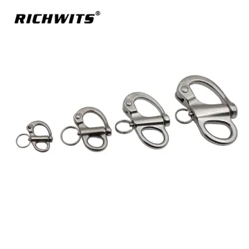 304/316 stainless steel fixed eye snap shackle