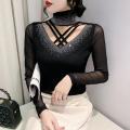 High neck fashion hollow bottoming shirt