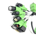 Cavo di test OBD2 7 in 1 per compressore EV con cavi a banana