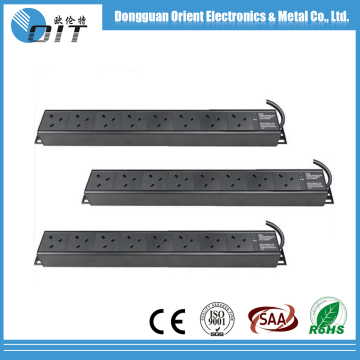 45 degree UK type 8 way PDU with power light