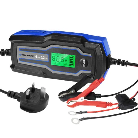 ATEM POWER 4A 6V 12V Smart AC to DC Battery Charger with LED Display and UK Plug