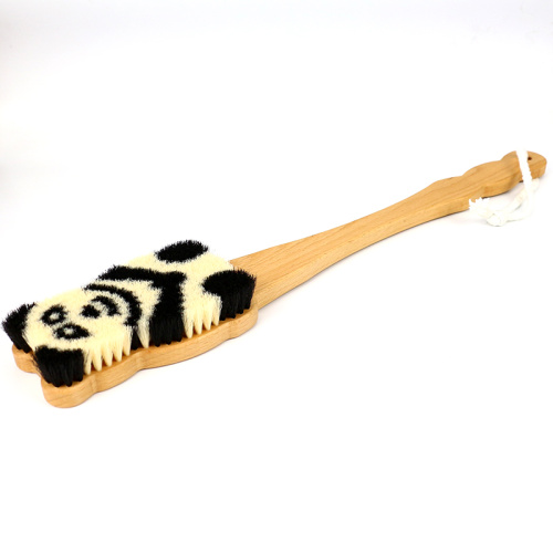 Panda Pattern with Wooden Handle Super Bath Brush