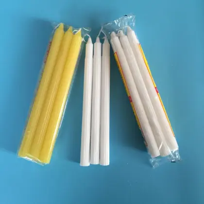 White Fluted South Africa Market Candles