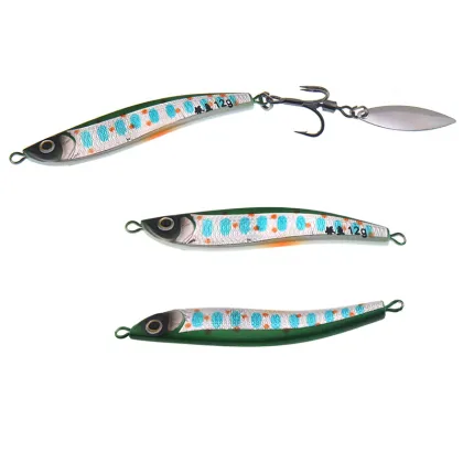 WHITEBAIT Drag Metal Jig Spoon Lure 12g for Slow Jigging and Bass Fishing