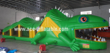 2015 Hottest Inflatable Green Lizard Obstacle Course