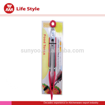 Kitchen appliance food grade nylon tong barbecue tongs bbq grill tongs with stainless steel handle