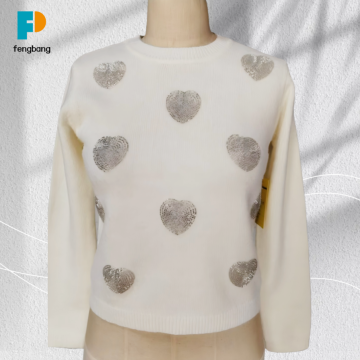 Parıltılı Kalp Süslemeli Yumuşak Arktik Polar