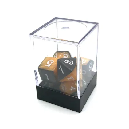 Custom Premium DND Yellow Black Bulk D20 Dice Set